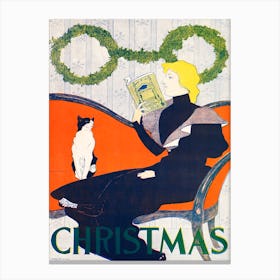 Vintage Christmas (1896), Edward Penfield Canvas Print