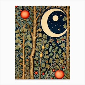 William Morris Moon In The Trees 1 Canvas Print