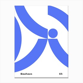 Geometric Bauhaus Poster Blue 65 Canvas Print
