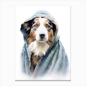 Australian Sheppard Dog As A Jedi 4 Canvas Print