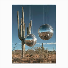 Mirror Balls In The Desert 2 Canvas Print