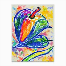 Bell Pepper 2 Fauvist vegetable Canvas Print
