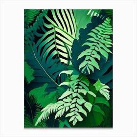 Japanese Painted Fern 1 Vibrant Canvas Print