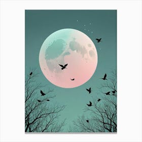 Fly Away Moon Scene (3) Canvas Print