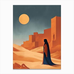 Woman In The Desert 2 Canvas Print