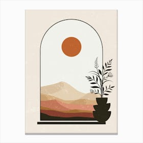 Window With A Plant Canvas Print