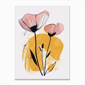 Bali Flower Market Boho Minimalist Style Canvas Print