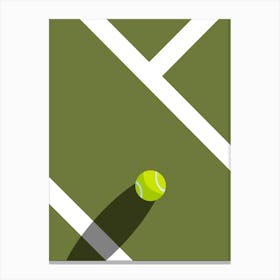 Tennis Ball On Court 1 Canvas Print