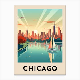 Chicago Travel Poster 4 Canvas Print