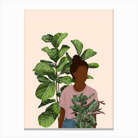 Chilling With Plants Canvas Print