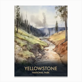 Yellowstone National Park Vintage Travel Poster 6 Canvas Print