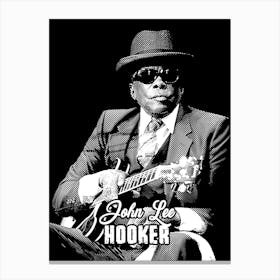 John Lee Hooker Blue Musician Legend in Black White Line Art Toile