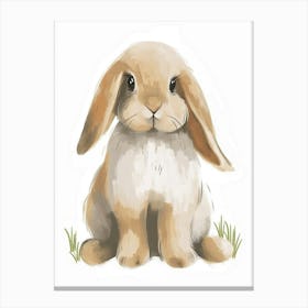 American Fuzzy Lop Rabbit Kids Illustration 4 Canvas Print