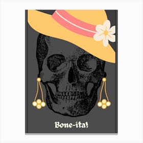 Bonita Skull Lady Canvas Print