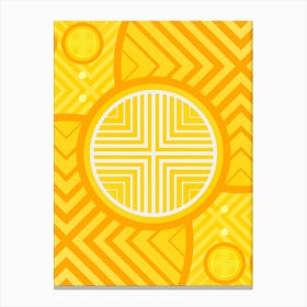 Geometric Glyph in Happy Yellow and Orange n.0005 Canvas Print