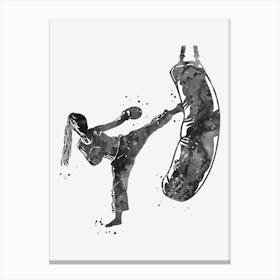 Kickbox Female Martial Artist 2 Canvas Print