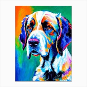 Gordon Setter 2 Fauvist Style dog Canvas Print
