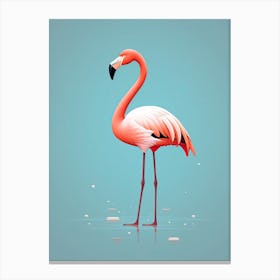 Simple Flamingo Palette Canvas Print