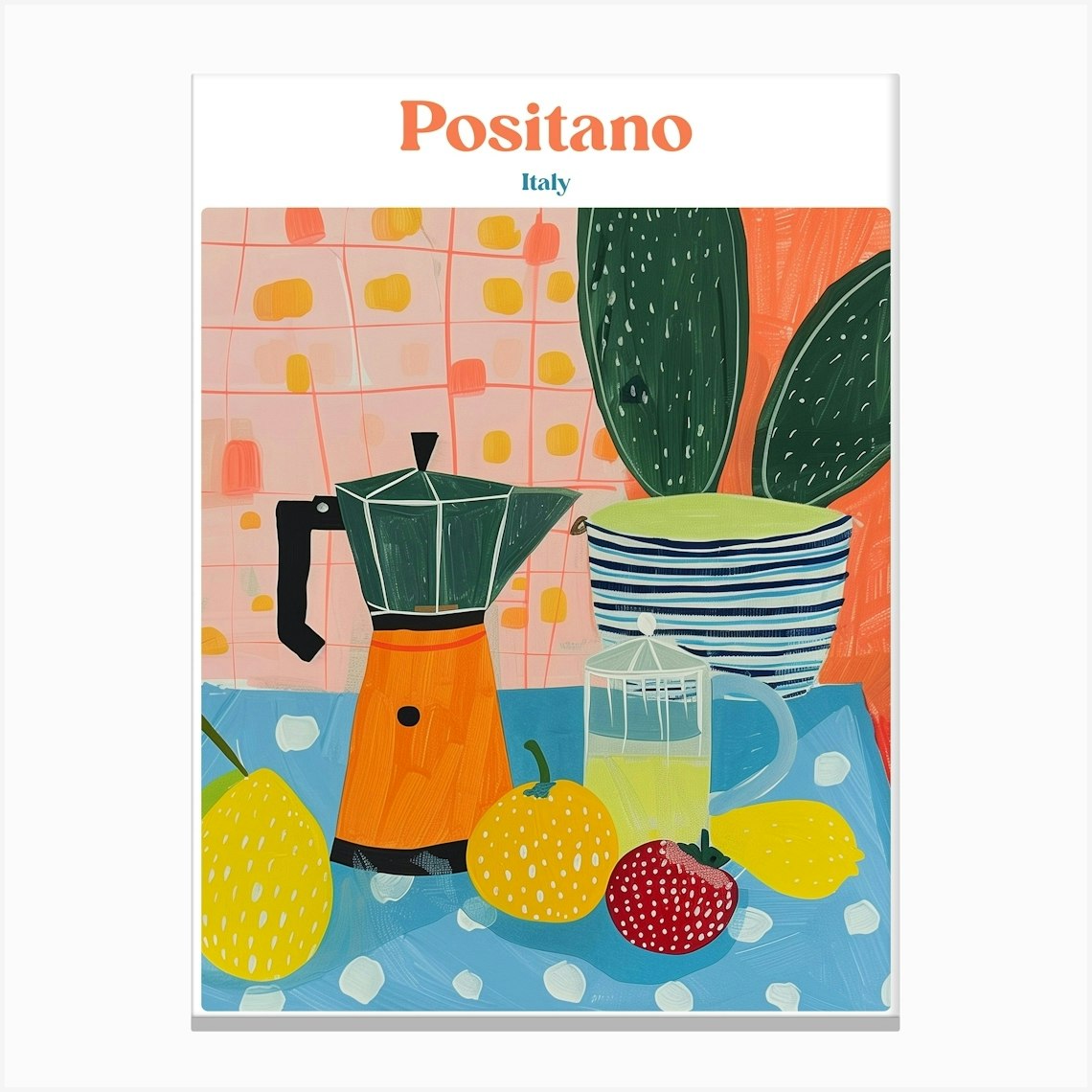 Boho Poster Club 2 Positano Canvas Print by Boho Print Collection