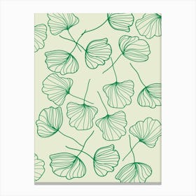 Leaves Pattern Boho Bohemian Botanical Nature Scrapbook Drawing Canvas Print