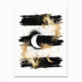 Moon And Crescent Painting Canvas Print