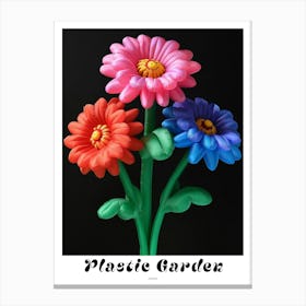 Bright Inflatable Flowers Poster Zinnia 2 Canvas Print