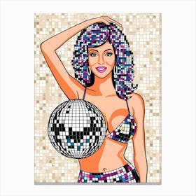 Disco Ball Girl 3 Canvas Print