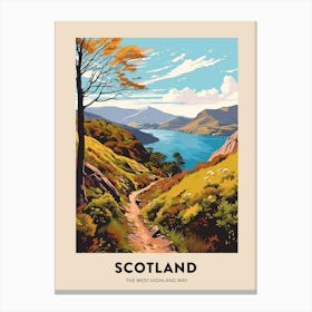 The West Highland Way Scotland 5 Vintage Hiking Travel Poster Canvas Print