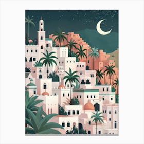 Islamic City At Night Canvas Print