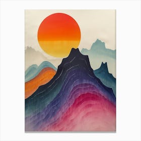 'Sunrise Over Mountains' Canvas Print