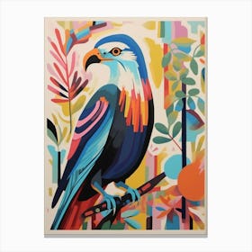 Colourful Scandi Bird Bald Eagle 2 Canvas Print