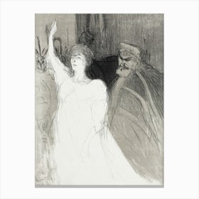 A Princely Idyl, Clara Ward (1894), Henri de Toulouse-Lautrec Canvas Print