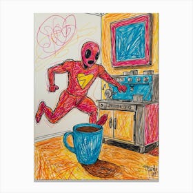 Super Hero Coffee Canvas Print