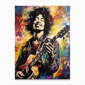 Jimi Hendrix Abstract Portrait 3 Canvas Print