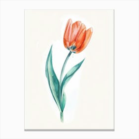 Watercolor Tulip 2 Canvas Print