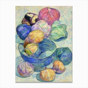 Water Chestnuts Fauvist vegetable Canvas Print