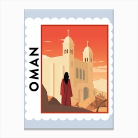 Oman 2 Travel Stamp Poster Canvas Print