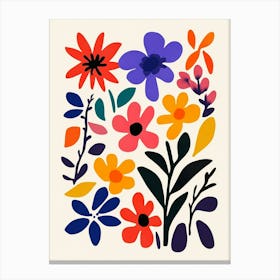 Flowers On A White Background 6 Canvas Print