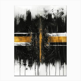 Black And Gold Abstract Painting 47 Canvas Print