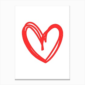 Heart Icon Vector Illustration Canvas Print