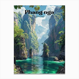 Phang Nga Thailand Art Illustration Toile