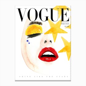 Vogue Shine Stars Ok Canvas Print