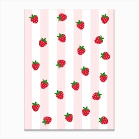 Stripy Strawberries Canvas Print