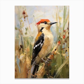 Bird Painting Woodpecker 4 Canvas Print