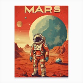 Retro Planet Mars Canvas Print