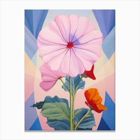 Petunia 3 Hilma Af Klint Inspired Pastel Flower Painting Canvas Print