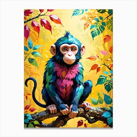 Monkey Digital Art - AI Canvas Print