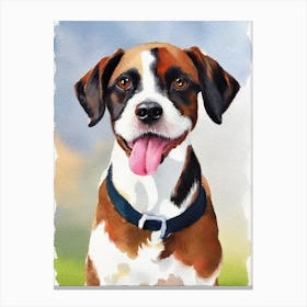 Cesky Terrier Watercolour dog Canvas Print