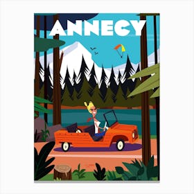 Annecy Poster Canvas Print