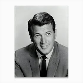 Rock Hudson Wearing Suit And Tie Canvas Print